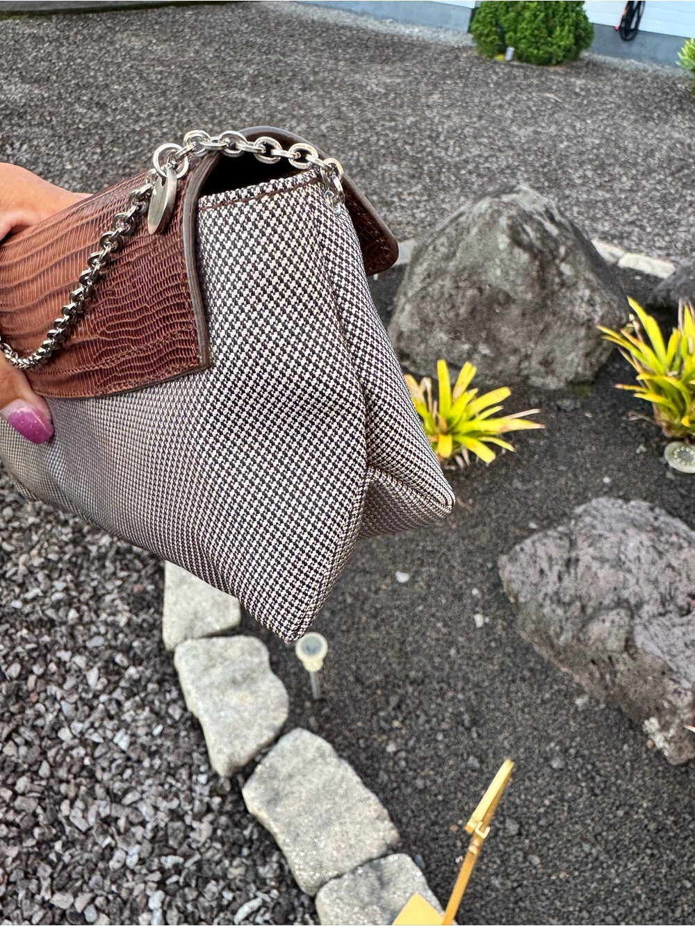 Tod's Italy Leather & Fabric Crystal Clasp Evening Shoulder Bag Clutch with COA - Picture 6 of 15